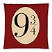 CoolDream 9 and 3/4 Station Fonts Throw Square Pillow Case 18x18 Inches Creative Personalized Pillow Cover Bedding Cushion Cover