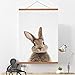 Ywlake Magnetic Poster Hanger, 20x28 20 x 30 20x24 Poster Frame Wood Wooden Magnet Print Posters Dowel Scroll Hanger Hangers Hanging Kit for Walls Map Canvas Artwork (Teak Wood,20