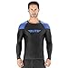 Elite Sports New Item Full Long Sleeve Compression, Mma, Bjj, No Gi, Cross Training Rash Guard, X-Large, Blue