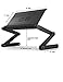 WorkEZ Executive Multifunctional Ergonomic Laptop Stand, Lap Desk For Bed & Couch, Folding Adjustable Height & Angle Notebook Riser 2 Fans 3 USB Ports
