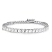 KEZEF Creations Round Cut 4mm Cubic Zirconia Tennis Bracelet