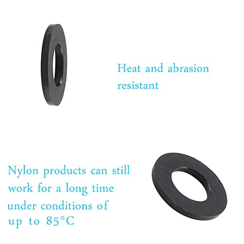 image for Plastic Flat Washer MANYEE 350pcs Insulating Flat Round Nylon Spacers 