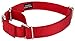 Country Brook Petz Martingale Dog Collar - Heavy-Duty Training Collar with No Buckle - Service Dog Collar for All Pups - Vibrant, Colorful Collection (Red, 1 Inch, Large)