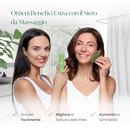 PLANTIFIQUE Gua Sha Face Jade | Jade Guasha Stone Massager Anti-Wrinkle | Skincare Face Massager Kit | Complete Gift Idea for Facial Body Feet Massage Original
