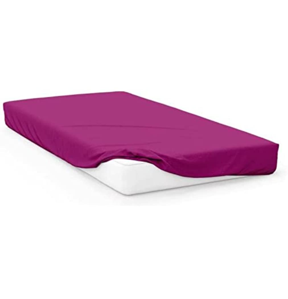 Soleil d'Ocre Sie Fitted Sheet, Cotton, Purple, 60 x 120 cm