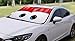 IDS Car Windshield Sun Shade, Home Cartoon Eyes Front Auto Shade Sun Visor Car Keep Vehicle Cool, Damage Free, Easy to Use - Red