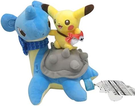 pikachu riding lapras plush