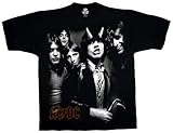 Liquid Blue Men's Acdc Highway Group Short Sleeve T-Shirt,Black,X-Large