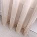 Bermino Faux Linen Sheer Curtains Voile Grommet Semi Sheer Curtains for Bedroom Living Room Set of 2 Curtain Panels 54 x 84 inch Light Brown Gradient