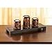 Gifts & Decor Wooden Elephant Motif Trio Set Tealight Candleholder