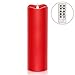Remote Control 3D Moving Flame Led Candle with Timer, Battery Operated Candle for Home and Christmas Decoration, 3x9 Inch, Red