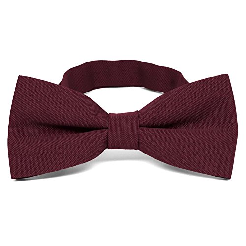 TieMart Dark Burgundy Matte Finish Bow Tie
