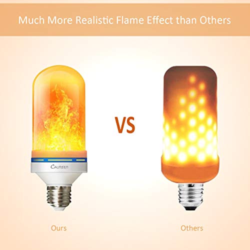 LED Flame Effect Light Bulbs, Calmsen E26 E27 Flickering Fire Light Bulbs with 4 Modes, 5W Flame Bulb for Christmas, Home Decor, Party, Restaurant, Outdoor - 2 Pack - Thumbnail 2