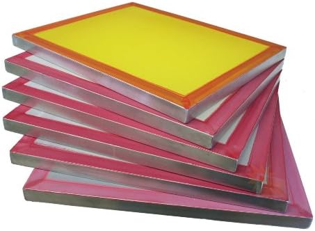 6-Pack 25"x36" 156 tpi White Mesh Aluminum Frame Screen Printing Screens
