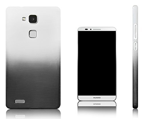 Xcessor Transition Color Flexible TPU Case for Huawei Ascend Mate 7 Phablet. With Gradient Silk Thread Texture. Transparent / Grey