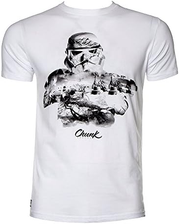 Chunk Clothing Men's Star Wars Trooper Montage T Shirt - X-Large, White