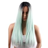 Netgo Two Tone Ombre wig Long Wavy Curly Heat Resistant Synthetic Full Wigs for Black Women