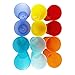 YUYUHUA 22-ounce Plastic Tumblers Unbreakable BPA Free Dishwasher Safe Set of 12 in Multicolors Reusable Drinking Cups