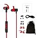 Jarv NMotion EXCEL Sport Wireless Earbuds. Sweatproof and Water Resistant - Durable In-Ear Bluetooth Running Headphones with Premium HD Sound - Red