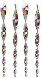 Bird Blinder Repellent Wind Twisting Scare Rods (15 inch Colored) (Set of 4)