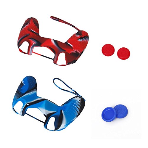 Sudroid 2 x Silicone Case Cover 2X Pairs of Replacement Joystick Thumbstick Caps for PlayStation 4 PS4 Controller - Thumbnail 2