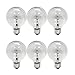 Set of 6 General Electric G25 Decorative Clear 60w Light Bulbs 660 Lumens