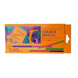 Navneet Youva Premium 2 in 1 Colour Pencil (Pack of 12)