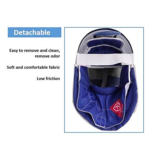 Ouxiong Fencing Mask - Fencing Gear - Suitable for Foil/Sabre/Epee Competitions and Training - CE 350N International Certification/Fencing Sport/Fencing Protective Gear (Black-Detachable,X-Large)