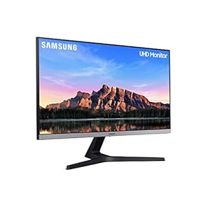 Samsung-LU28R550UQRXXU-28-UR55-4K-UHD-Monitor-Ultra-HD-3840x2160-HDR10-HDMI-Displayport Samsung U28R550UQR - UR55 Series - LED monitor - 28" (28" viewable) - 3840 x 2160 4K @ 60 Hz - IPS - 300 cd/m² - 1000:1 - HDR10-4 ms - 2xHDMI, DisplayPort - dark grey/blue