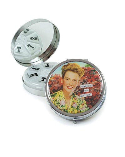 "Medicated And Motivated" Pill Compact From Anne Taintor (823398642931)