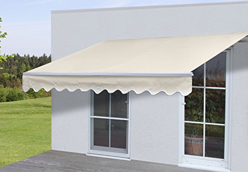 Alu-Markise HWC-E31, Gelenkarmmarkise Sonnenschutz 3x2,5m - Polyester Creme – Bild 3