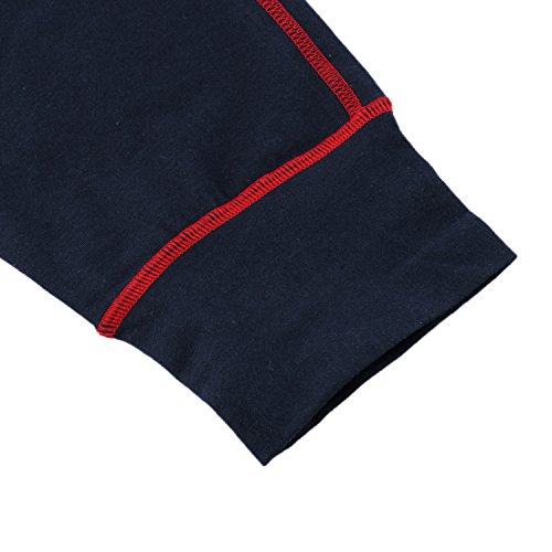 TONLEN Men's Mid-Weight Thermal Pants Cotton Long Johns Long Underwear Red L - Thumbnail 5