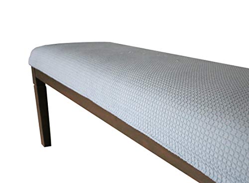 Qualitrusty Waterproof Dining Bench Protector - Perfect for Kids, Elderly, Restaurants, Dental Clinics, Parties and Homes - Machine Washable, Stretchy, Cleans Easily (60x17, Pale Blue)