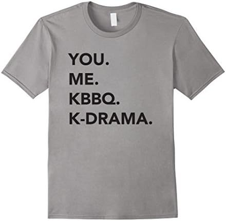 Mens Funny Korean Shirt - You Me KBBQ K-Drama T-Shirt XL Slate