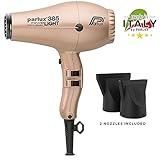 Parlux 385 Power Light Ceramic and Ionic Eco-friendly Professional Hair Dryer (Light Gold)