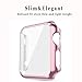 Watch Case Protective Bumper Cover & 0.2mm Shockproof Sheld Guard Screen Protector Rose Gold