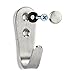 Wall Hanging Hooks - Brushed Finish Steel - 10 Pack - Hanging Hooks for Garage, Bathroom, Living Rooms