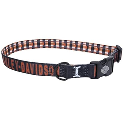 harley davidson leather dog collar