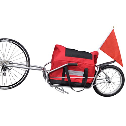 Festnight 2-in-1 Lastenfahrrad Transportanhänger mit Aufbewahrungsbeutel 143 x 42 x 41 cm