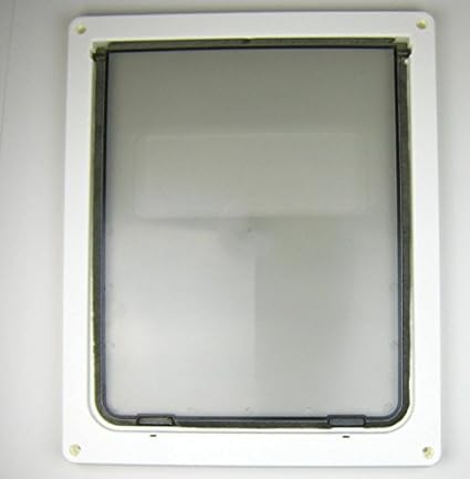 ACMax XL Hundeklappe Hundetür Haustierklappe Katzenklappe Katzentür Cat Door Weiss