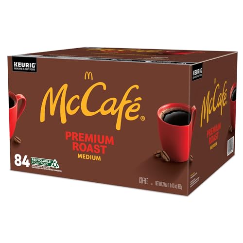 MCCAFE PREMIUM ROAST COFFEE, SINGLE SERVE KEURIG K-CUP PODS, MEDIUM ROAST, 84 COUNT