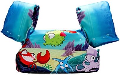 Elejolie Swim Aids for Toddlers,Kids Learn to Swim Life Jacket for Infant,Swim Aid Floater Life Vest (22-66lbs) (Puffer Fish)