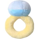 hokojix Squeaky Stuffed Engagement Ring Shape Dog Chew Toy Soft Cleaning Massage Supplies Pet Plush Ring Molar Pet Supplies