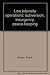 Book cover for Low intensity operations; subversion, insurgency, peace-keeping