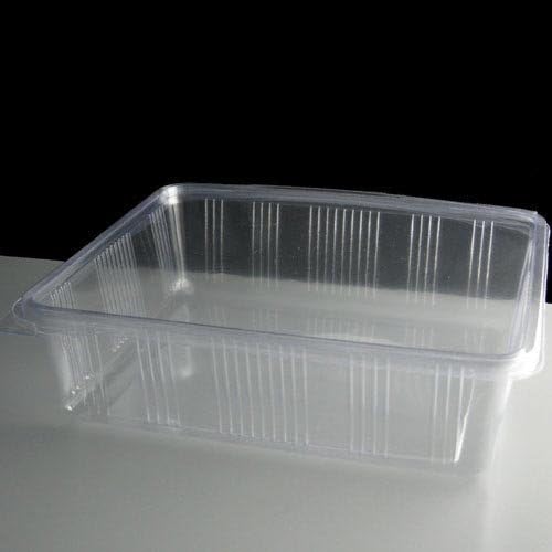 Cristal 2000 ml Clear Hinged Lid Salad Container, Pack of 25