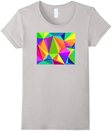 Women's Rainbow Prism Psychedelic Shirt Small Silver
