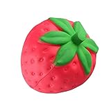 Squishies Jumbo Slow Rising Toy Charms Stress Relief Toys Party Supplies Cell Phone Pendant Strap Gift (Strawberry)