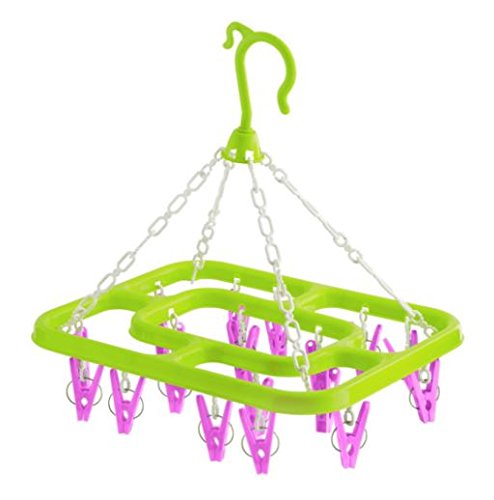 Pack of 2 Indoor Outdoor Hanging Clothes 18 Peg Line Dryer Airer