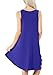 peassa Womens Summer Casual Sleeveless Flowy Tunic Pockets Short Dress Blue L