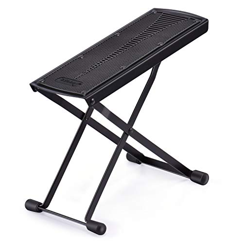 Donner Guitar Foot Stool Height Adjustable Guitar Foot Rest Footstool Black For Classical Guitar